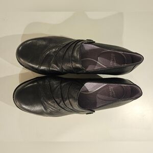 Dansko Womans Aimee Size 39 Black Leather Slip On Shoe